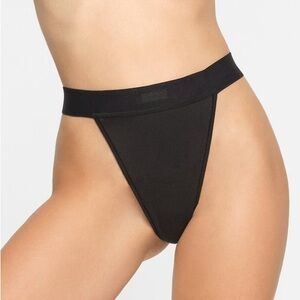 SKIMS Cotton Rib Thong Panty XS